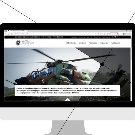 La vitrine des actions défense et sécurité d’IP Paris : le site web du CIEDS 